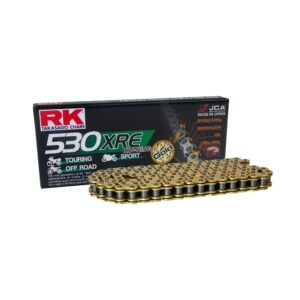 RK 530 XRE Gold HD XW-Ring Motorcycle Drive Chain with Rivet Link