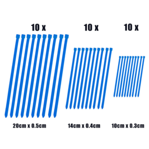Pack of 30 Blue Zip Ties