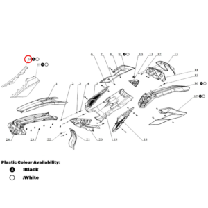 26. Seat Fairing Left White [RFN-304114002001]