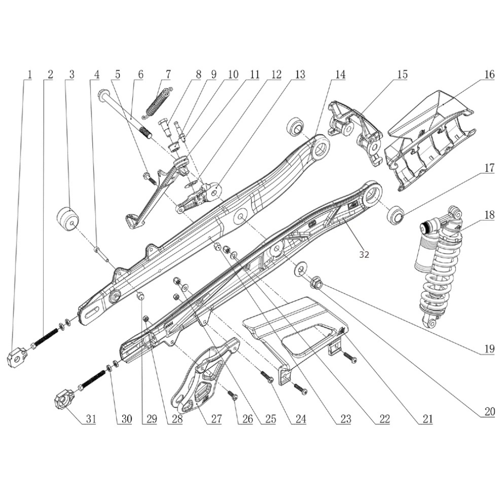 Endurance 22-24 Swingarm