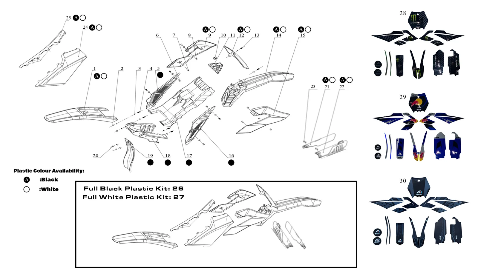 Rally Pro 22-24 Plastics