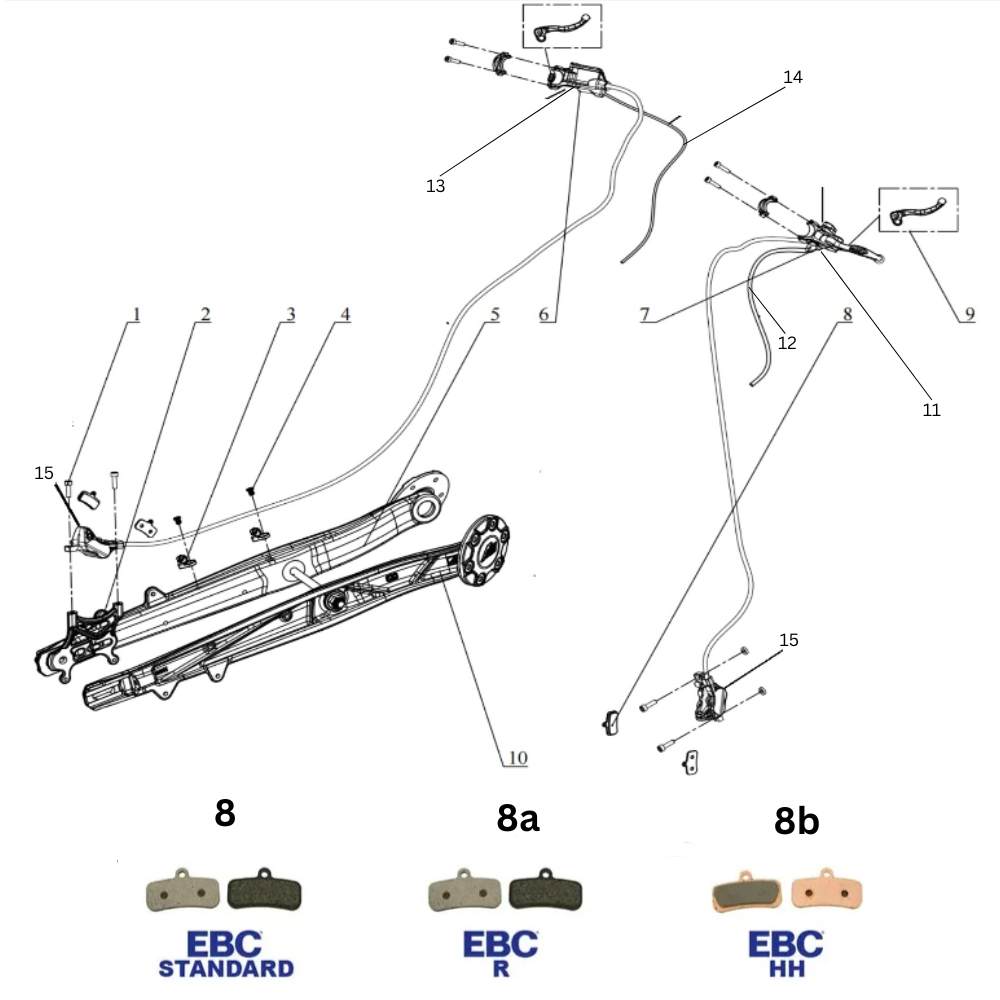 Rally Pro & Endurance 25 Brake Assembly