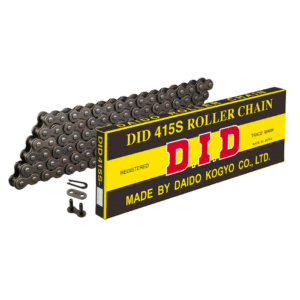 23a - DID Steel Heavy Duty Motorcycle Drive Chain 415 S 98 Links with Split Link